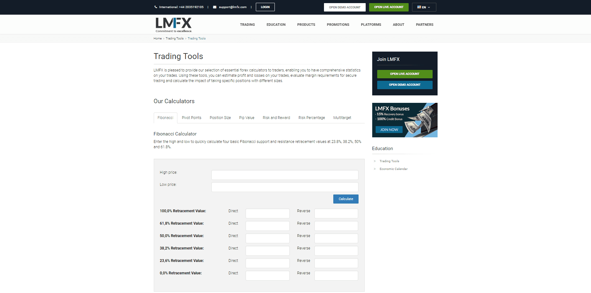 LMFX Review calculators LMFX Review calculators